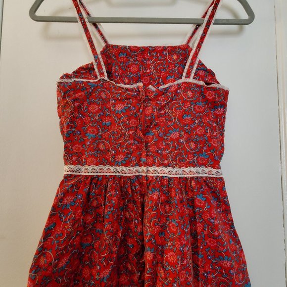 VTG Candi Jones CA Dress Paisley Floral Prairie Lace Dress Women EUC - Picture 5 of 6